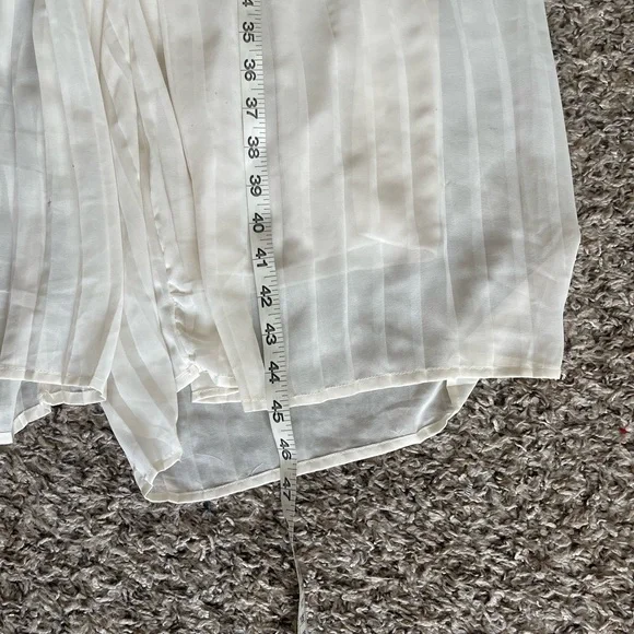 Japna Cream Pleated Extra-Wide Flowy Pants - Picture 11 of 13